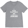 The Best Father Was Born In January V-Neck Tee