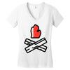let's go camping Women's V-Neck T-Shirt
