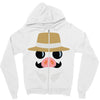 minimal porco Zipper Hoodie