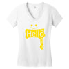 hello world Women's V-Neck T-Shirt