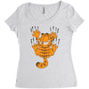 garfield scratching, ideal gift or birthday present funny Women's Triblend Scoop T-shirt