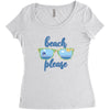 Beach Please Women's Triblend Scoop T-shirt