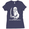 i'm smiling should scare u pirate skeleton Ladies Fitted T-Shirt
