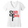 save ferrıs Women's V-Neck T-Shirt