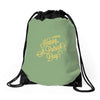 happy st patrick's day Drawstring Bags