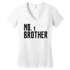 number one brother Women's V-Neck T-Shirt