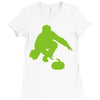 curling Ladies Fitted T-Shirt