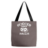 soccer takes balls Tote Bags