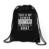 goat halloween costume Drawstring Bags