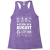 Born In August Racerback Tank