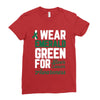 i wear emerald green for liver cancer awareness Ladies Fitted T-Shirt