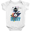 who loves husky Baby Bodysuit