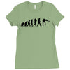 evolution of snooker or pool ape to player mens black new t shirt top Ladies Fitted T-Shirt