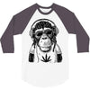 monkey hipster 3/4 Sleeve Shirt