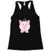 cute surprised pig pig Racerback Tank