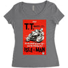 vintage tt race poster, ideal gift or birthday present Women's Triblend Scoop T-shirt