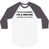 im not an alcoholic im a drunk t shirt x large funny beer pong keg par 3/4 Sleeve Shirt