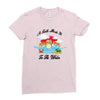 a turtle made it to the water Ladies Fitted T-Shirt