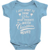 drink wine &amp; watch christmas movies Baby Bodysuit