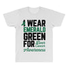 i wear emerald green for liver cancer awareness All Over Men's T-shirt