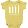 fork handles  four candles   funny Baby Onesie