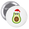 santa avocado Pin-back button