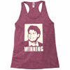 charlie sheen   winning   official Racerback Tank