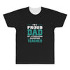 proud dad of a freaking awesome teacher. father's day gift for dad. All Over Men's T-shirt