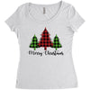 lumberjack tree merry christmas Women's Triblend Scoop T-shirt