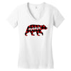 mama christmas bear Women's V-Neck T-Shirt