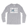 crazy lady shark Long Sleeve Shirts