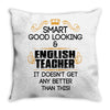 smart good looking english teacher profession Throw Pillow