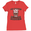no talkie before coffee! Ladies Fitted T-Shirt