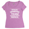 official drinking team 'merica Women's Triblend Scoop T-shirt