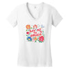 learn from the flowers Women's V-Neck T-Shirt