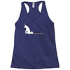 unicorn scooting on the floor Racerback Tank