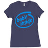 baby inside Ladies Fitted T-Shirt