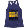 saturday sunday shitday Racerback Tank