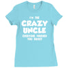 i'm the crazy uncle Ladies Fitted T-Shirt
