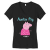 peppa pig auntie pig Women's V-Neck T-Shirt