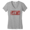 santa red glitter Women's V-Neck T-Shirt