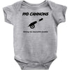 pig cannons making the impossible possible Baby Onesie