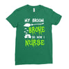 my broom broke! so now i nurse Ladies Fitted T-Shirt