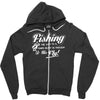 fishing   through his fly! Zipper Hoodie
