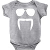 aviator sunglasses horseshoe fu manchu biker mustache Baby Onesie