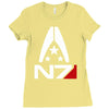 mass effect  alliance n7 logo Ladies Fitted T-Shirt