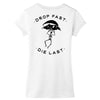 drop fast die last back Women's V-Neck T-Shirt