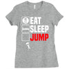 eat sleep jump Ladies Fitted T-Shirt