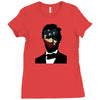 abraham lincoln independence day flag america Ladies Fitted T-Shirt