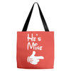 he's mine she's mine Tote Bags